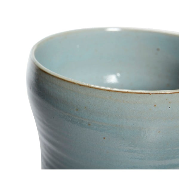 Zestaw 2 niebieskich ceramicznych doniczek Hübsch Tina-image-2