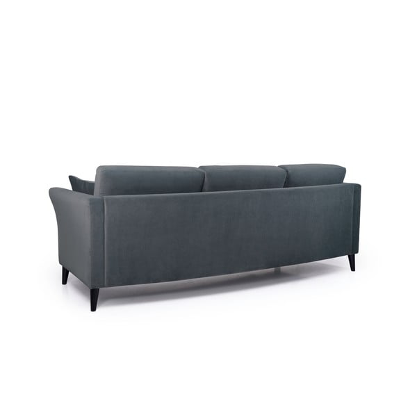 Ciemnoszara aksamitna sofa Scandic Eden, 237 cm-image-3
