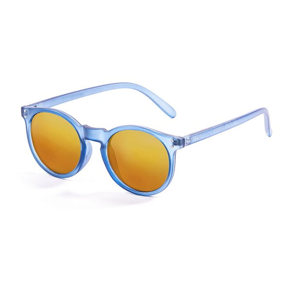 Matowo-niebieskie okulary przeciwsłoneczne z żółtymi szkłami Ocean Sunglasses Lizard Richards
