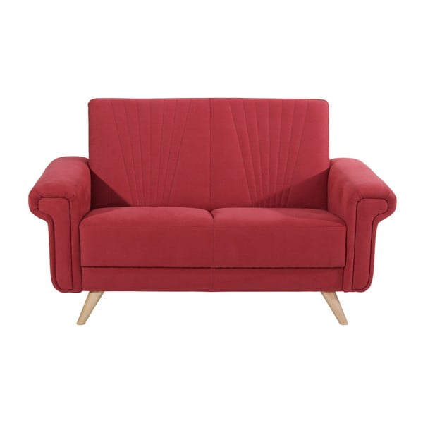 Czerwona sofa 2-osobowa Max Winzer Jannes