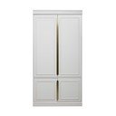 Jasnoszara szafa z litego drewna sosnowego 110x215x44 cm Organize – WOOOD