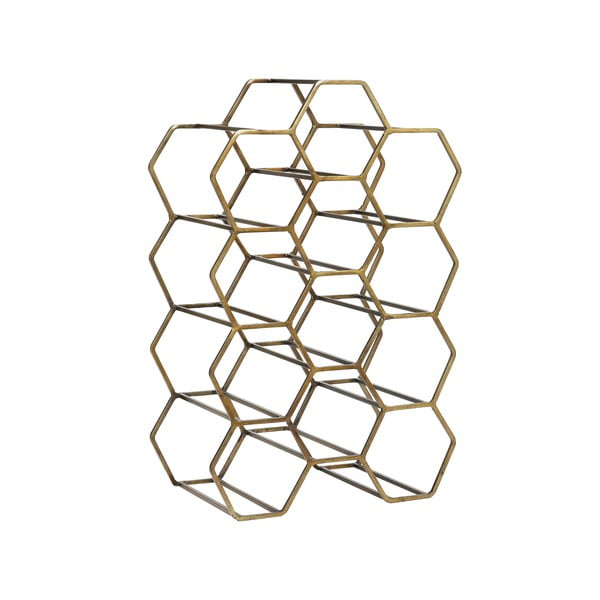 Metalowy regał na wino w kolorze brązu na 12 butelek Salbris – Light & Living-image-2