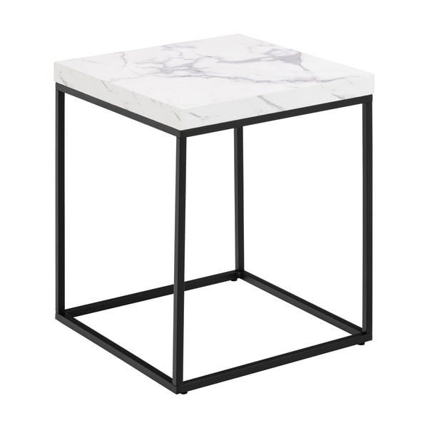 Stolik z blatem w dekorze marmuru 40x40 cm Barossa – Actona-image-2
