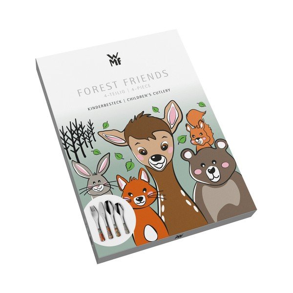 Sztućce dla dzieci ze stali nierdzewnej w kolorze srebra 4 szt. Forest Friends – WMF-image-1