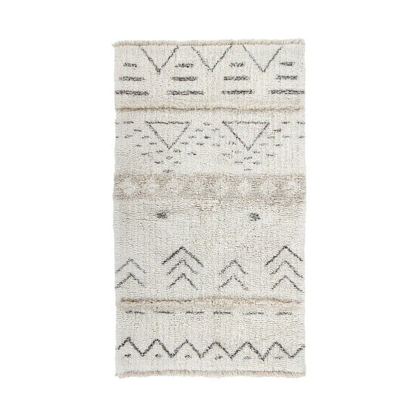 Kremowy wełniany dywan tkany ręcznie odpowiedni do prania 80x140 cm Lakota Day – Lorena Canals