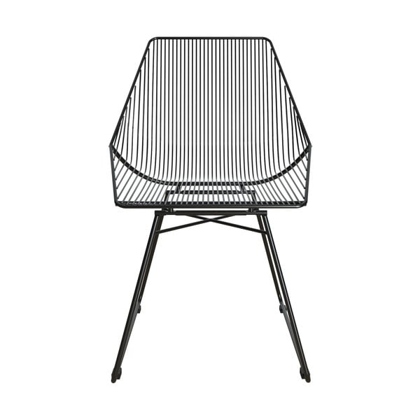 Czarne metalowe krzesło CosmoLiving by Cosmopolitan Ellis