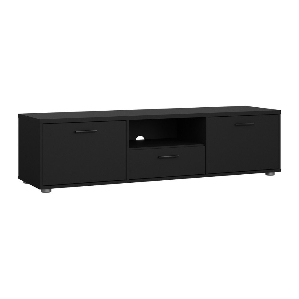 Czarna szafka pod TV 147x38 cm Media – Tvilum (zdjęcie 3)
