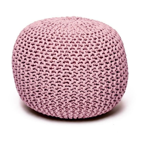 Różowy pleciony puf Jagger – Bonami Essentials