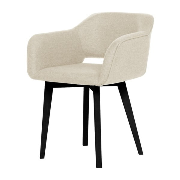 Kremowe krzesło z czarnymi nogami My Pop Design Oldenburg