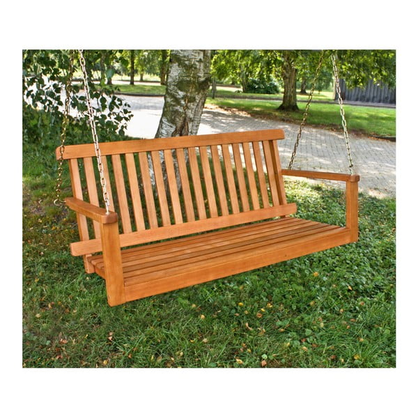 Wisząca ławka ogrodowa z drewna eukaliptusowego Garden Pleasure Columbia-image-1