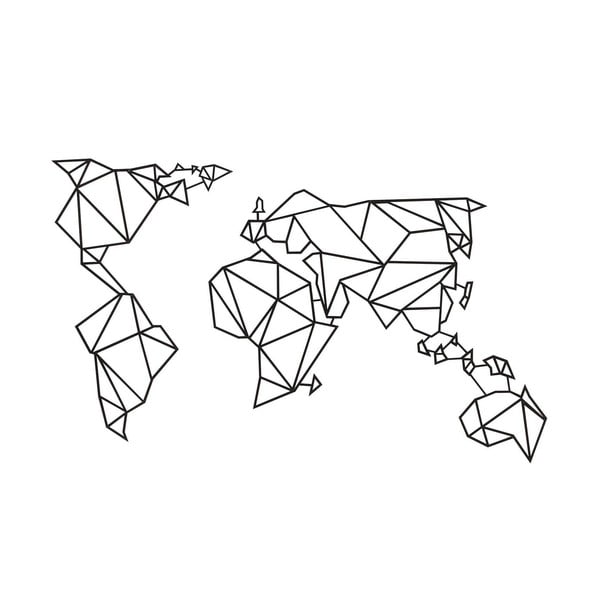 Czarna metalowa dekoracja ścienna Homemania Decor World