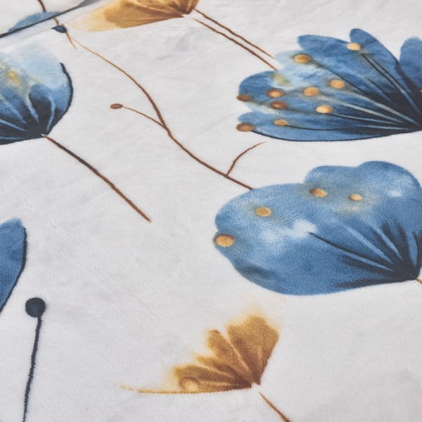 Ciemnoniebieska pościel jednoosobowa z mikropluszu 140x200 cm Marbella – My House-image-3