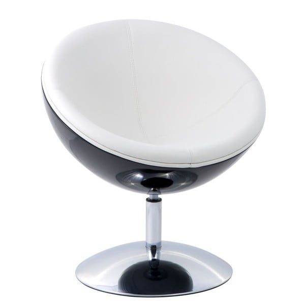 Krzesło obrotowe Mercury, czarne/białe