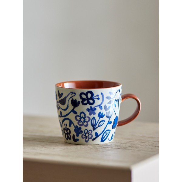 Niebieskie/kremowe kamionkowe kubki zestaw 4 szt. 300 ml Figuria – Bloomingville-image-1