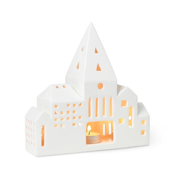 Biały ceramiczny świecznik Kähler Design Urbania Lighthouse City-image-2