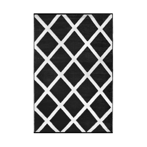 Czarno-biały dwustronny dywan zewnętrzny Green Decore Granda, 120x180 cm