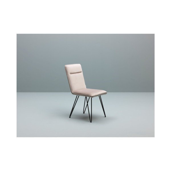 Zestaw 4 szarych krzeseł z czarną konstrukcją Design Twist Elice-image-1