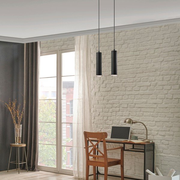 Czarna lampa wisząca − LAMKUR-image-1
