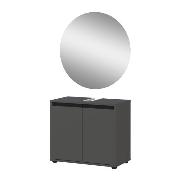 Antracytowy zestaw łazienkowy Lemont – Germania