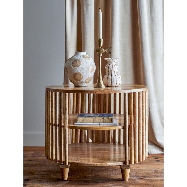 Okrągły stolik z litego drewna mango w naturalnym kolorze ø 60 cm Sali – Bloomingville-image-1