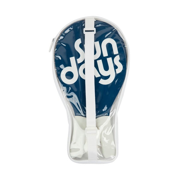 Zestaw 2 rakiet i piłeczki do tenisa plażowego Sunnylife Indigo-image-1