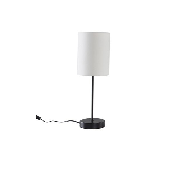 Biała/czarna tekstylna lampa stołowa (wysokość 45 cm) Seth – Jotex-image-3