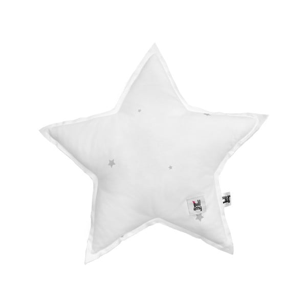 Szara bawełniana poduszka dziecięca w kształcie gwiazdki BELLAMY Shining Star