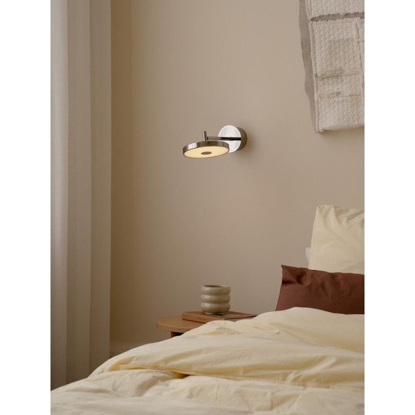 Kinkiet LED z elastyczną konstrukcją/ze ściemniaczem do kontaktu w kolorze srebra z połyskiem ø 15 cm Asteria Wall Short – UMAGE-image-1