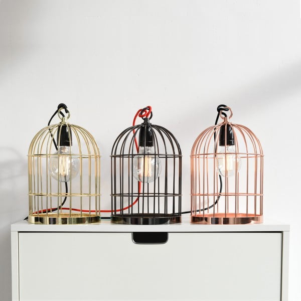 Złota lampa wisząca Filament Style Bird Cage-image-1
