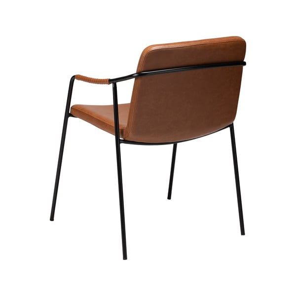 Brązowe krzesło do jadalni z imitacji skóry DAN-FORM Denmark Boto-image-3
