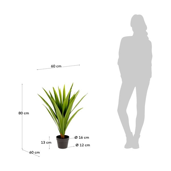 Sztuczna roślina (wysokość 80 cm) Yucca – Kave Home-image-2