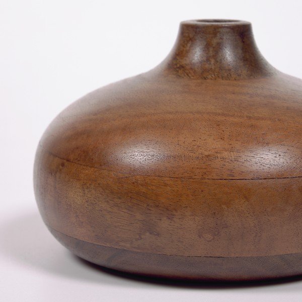 Naturalny wazon z drewna akacji Kave Home Tyara, wys. 10 cm-image-1