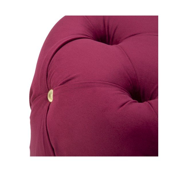 Bordowy stołek Mauro Ferretti Glam, ø 45 cm-image-2