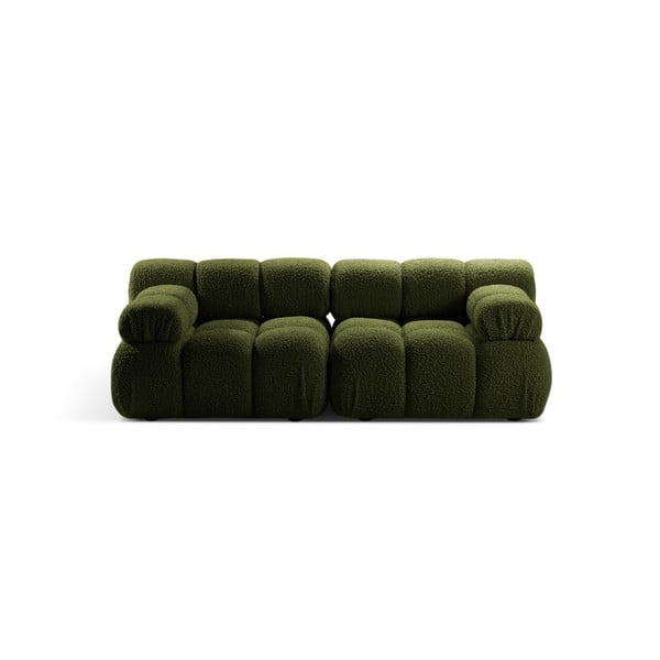 Zielona sofa modułowa z materiału bouclé 188 cm Bellis – Micadoni Home