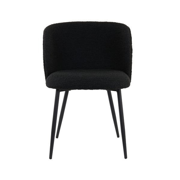 Czarny tapicerowany fotel jadalniany Elyna – Light & Living-image-4