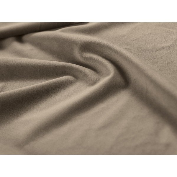 Beżowy aksamitny narożnik Mazzini Sofas Madara, prawostronny-image-1
