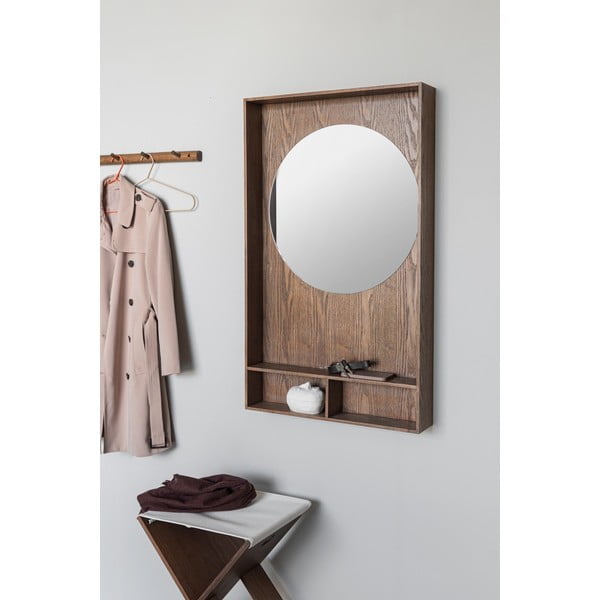 Brązowy panel z wieszakami do przedpokoju z litego drewna dębowego 60x100x11,5 cm Show Me – Mette Ditmer Denmark-image-1