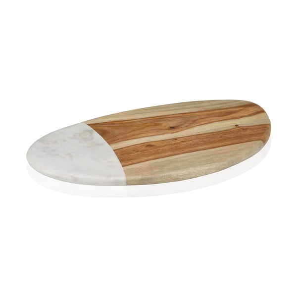 Marmurowo-drewniana deska do serwowania Wooden