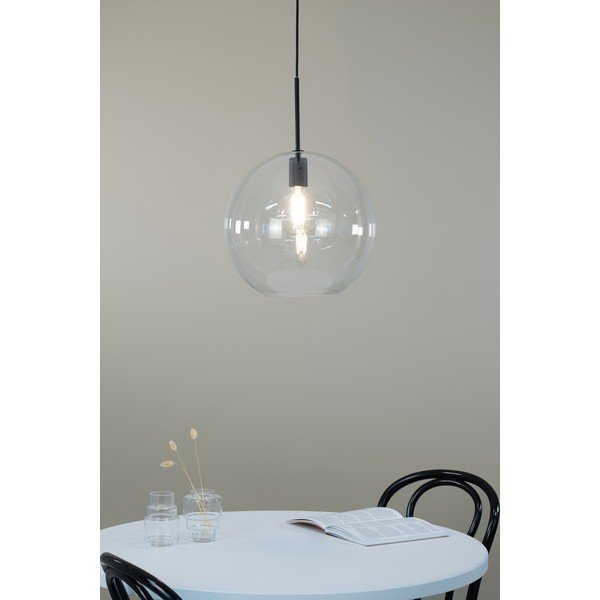 Czarna lampa wisząca ze szklanym kloszem 35x35 cm Patera – Markslöjd-image-1