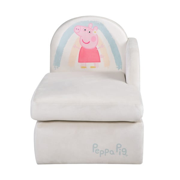 Biała aksamitna sofa dla dzieci 75 cm Peppa Pig – Roba-image-3