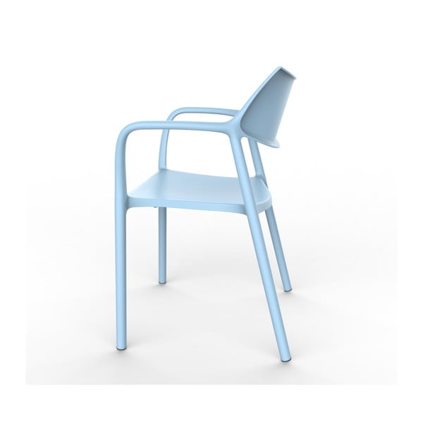 Zestaw 2 jasnoniebieskich krzeseł ogrodowych z podłokietnikami Resol Splash