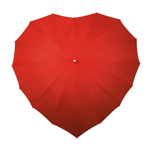 Czerwony parasol w kształcie serca Ambiance Heart, ⌀ 107 cm