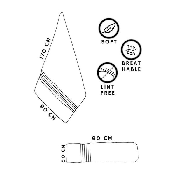 Brązowe bawełniane ręczniki zestaw 2 szt. – Mila Home-image-2