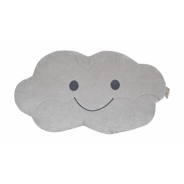 Szara poduszka w kształcie chmurki Nattiot Nimbus, 30x47 cm