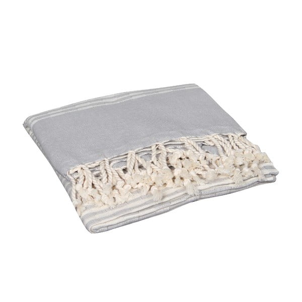 Ręcznik hammam Yummy Grey, 90x190 cm