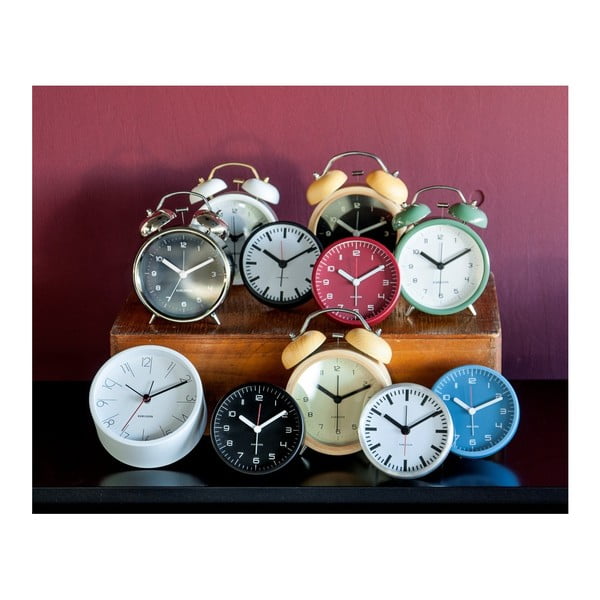 Kremowy budzik z czarną tarczą Karlsson Classic Bell, ⌀ 10 cm-image-2