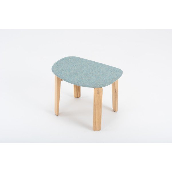 Niebieski podnóżek z drewna dębowego Gazzda Nora-image-4