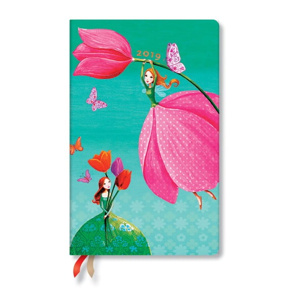 Kalendarz na 2019 rok Paperblanks Joyous Springtime Horizontal, 13,5x21 cm