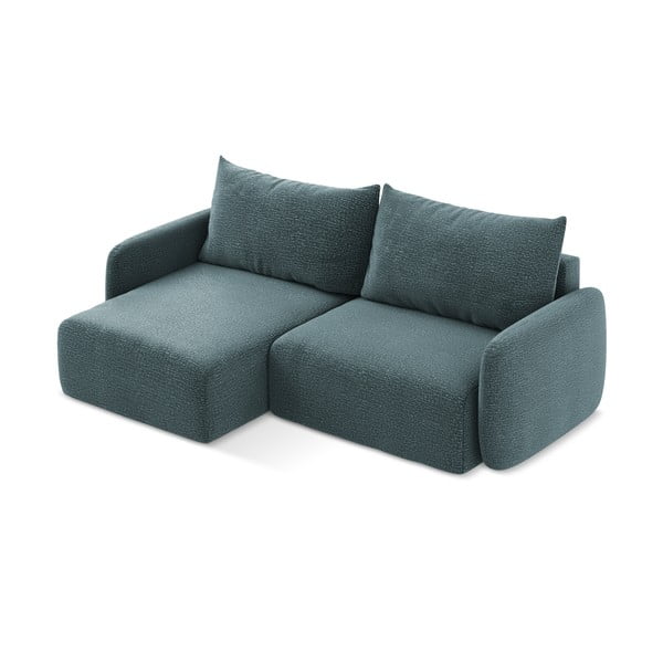 Turkusowy rozkładany/ze schowkiem narożnik (lewostronny) Kalena – Makamii-image-3