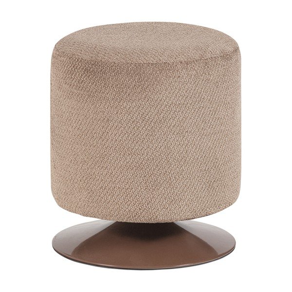 Jasnobrązowy puf z materiału bouclé Islen – WOOOD